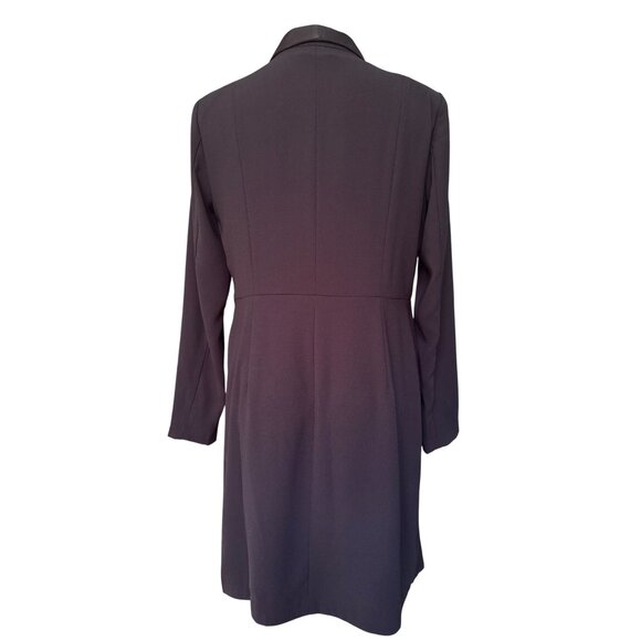 Tommy Hilfiger NWT $159 Black Shawl Collar Faux Wrap Dress, Women's SIze 12 - Picture 7 of 14